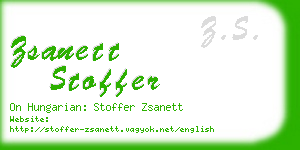 zsanett stoffer business card